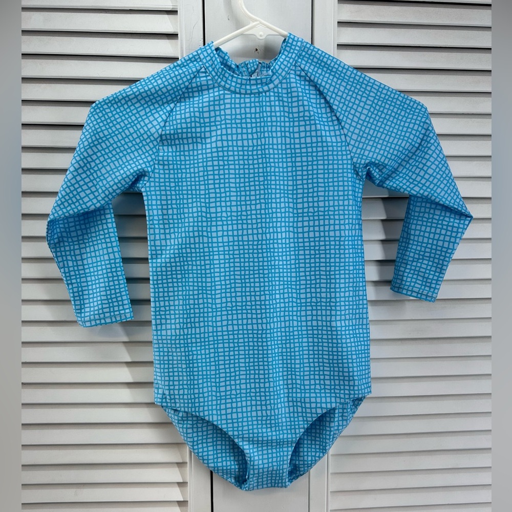 Alice & Ames  size 8 Blue Long Sleeve swimsuit